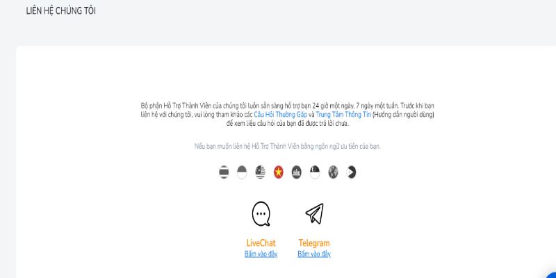 Để nhanh chóng được hỗ trợ bạn có thể liên lạc với đội ngũ nhân viên của nhà cái